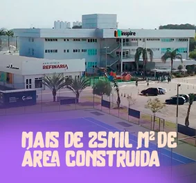 Vista aérea da estrutura do colégio