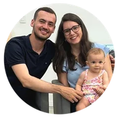 João e Giovanna com Rebecca